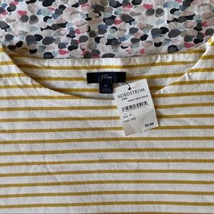 J.Crew 3/4 sleeve striped top (runs large)